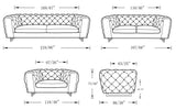 101024 Leather or Fabric Sofa Set - Isingtec