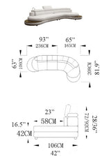 101515 Mặt cắt sofa da hoặc vải