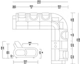 102130 Mặt cắt sofa da hoặc vải 