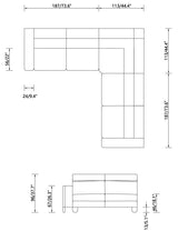 102135 Mặt cắt sofa da hoặc vải 