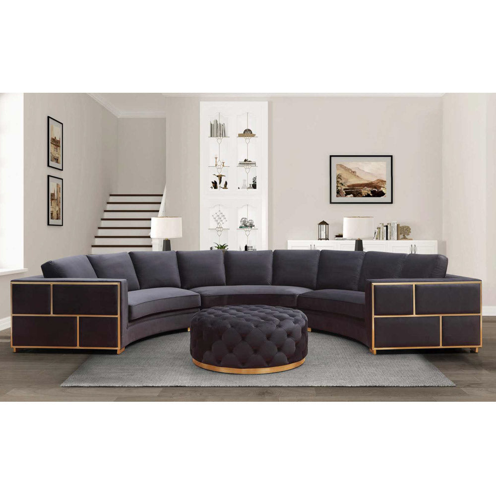 102202 Leather or Fabric Sofa Sectional - Isingtec