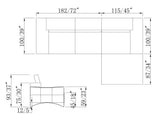 105060B Mặt cắt sofa da hoặc vải