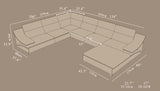 105076 Mặt cắt sofa da hoặc vải