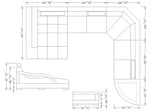 106140 Mặt cắt sofa da hoặc vải 