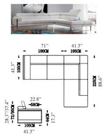 10808ANG Sofa Da hoặc Vải Mặt Cắt