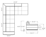 Mặt cắt sofa da hoặc vải 10965H 