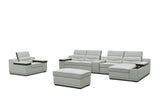 MI-121850 Italian Leather Sofa Sectional - 4Pcs - Grey