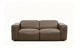 MI-122500 Italian Leather Sofa Set - 2 Pcs - Brown