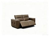 MI-122500 Italian Leather Sofa Set - 2 Pcs - Brown