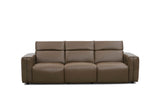 MI-122500 Italian Leather Sofa Set - 2 Pcs - Brown
