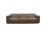 MI-122500 Italian Leather Sofa Set - 2 Pcs - Brown