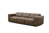 MI-122500 Italian Leather Sofa Set - 2 Pcs - Brown