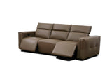MI-122500 Italian Leather Sofa Set - 2 Pcs - Brown