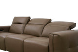 MI-122500 Italian Leather Sofa Set - 2 Pcs - Brown
