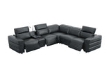 MI-122520 Italian Leather Sofa Sectional - 6Pcs - (3 POWERS)