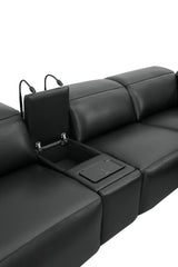 MI-122520 Italian Leather Sofa Sectional - 6Pcs - (3 POWERS)
