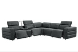 MI-122520 Italian Leather Sofa Sectional - 6Pcs - (3 POWERS)