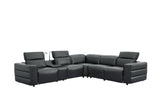 MI-122520 Italian Leather Sofa Sectional - 6Pcs - (3 POWERS)