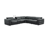 MI-122520 Italian Leather Sofa Sectional - 6Pcs - (3 POWERS)