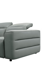 MI-122520 Italian Leather Sofa Sectional - 6Pcs - (3 POWERS)