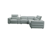 MI-122520 Italian Leather Sofa Sectional - 6Pcs - (3 POWERS)
