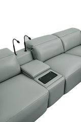 MI-122520 Italian Leather Sofa Sectional - 6Pcs - (3 POWERS)