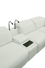 MI-122520 Italian Leather Sofa Sectional - 6Pcs - (3 POWERS)