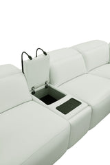 MI-122520 Italian Leather Sofa Sectional - 6Pcs - (3 POWERS)