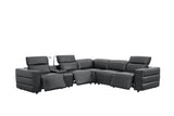 MI-122520 Italian Leather Sofa Sectional - 6Pcs - (3 POWERS)