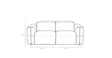 MI-122500 Italian Leather Sofa Set - 2 Pcs - Brown