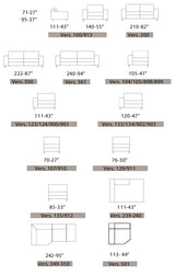 Sofa da Ý Estro Arizona Mặt cắt 