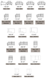 Sofa da Ý Estro Verso Mặt cắt 