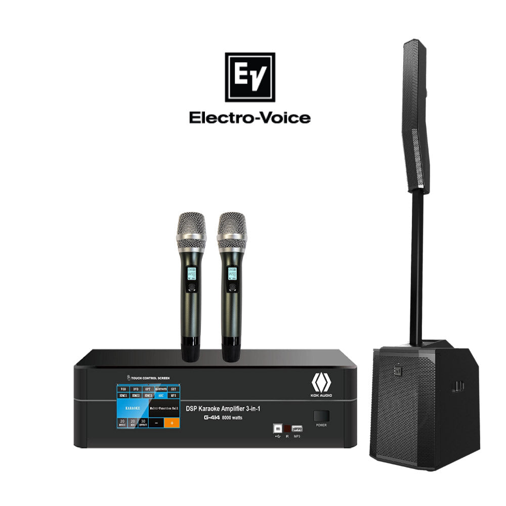 8000 Watt EV Evolve 50 + G-414 Karaoke Package