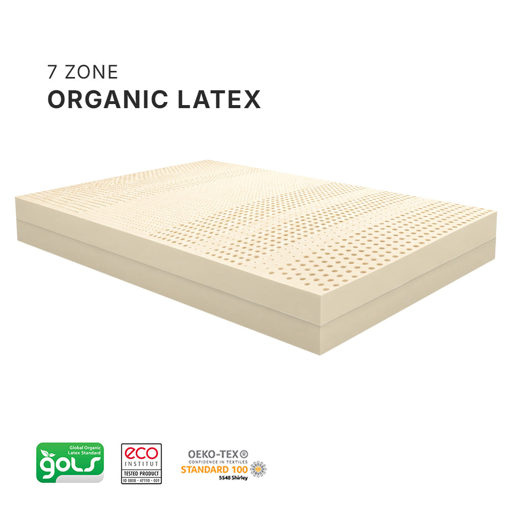 12-Inch Kim Sơn Organic Latex Super Firm Mattress Topper with a Zippered Organic Cotton