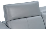 MI-121125 7pcs Light Blue Italian Leather Sofa Sectional (3 Powers Head/Foot)