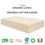 12-Inch Kim Sơn Organic Latex Super Firm Mattress Topper with a Zippered Organic Cotton