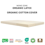 3" Kim Sơn Oraganic Latex Super Firm Mattress Topper with a Zippered Organic Cotton Cover