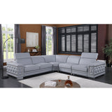 MI-121255 Italian Leather Sofa Sectional - 4Pcs