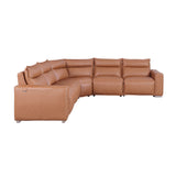 MI-121235 Italian Leather Sofa Sectional - 5Pcs