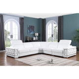 MI-121255 Italian Leather Sofa Sectional - 4Pcs