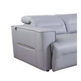 MI-121260 Italian Leather Sofa Sectional - 6Pcs