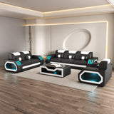 MI-129916A Italian Leather Sofa Set