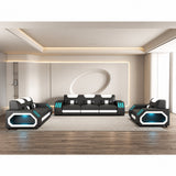 MI-129916A Italian Leather Sofa Set