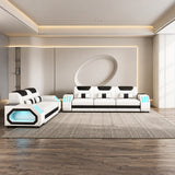 MI-129916A Italian Leather Sofa Set