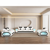 MI-129916A Italian Leather Sofa Set