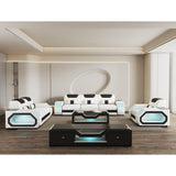MI-129916A Italian Leather Sofa Set