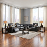 MI-122520 Italian Leather Sofa Sectional - 6Pcs - (3 POWERS)