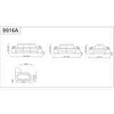 MI-129916A Italian Leather Sofa Set