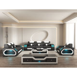 MI-129916A Italian Leather Sofa Set