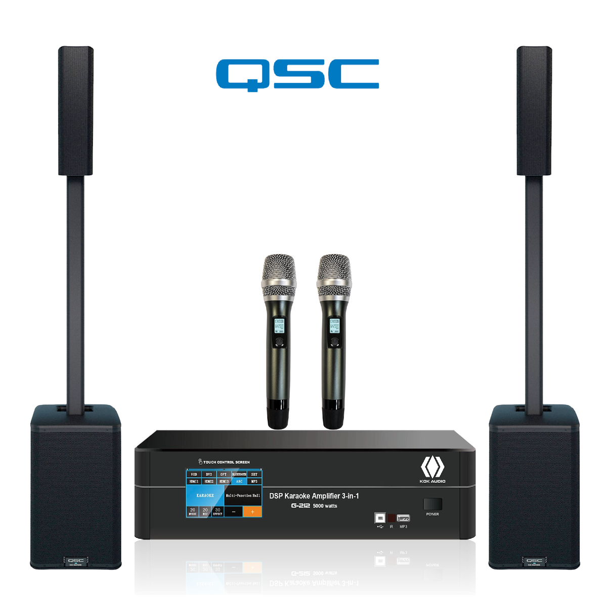 QSC KC12 + G212 Karaoke Package (2 Speakers)